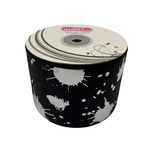 Popotillo Negro Metálico Plateado 7 cm